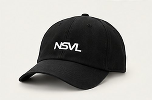 Illustration: charcoal cap with a paper-white NSVL mark.