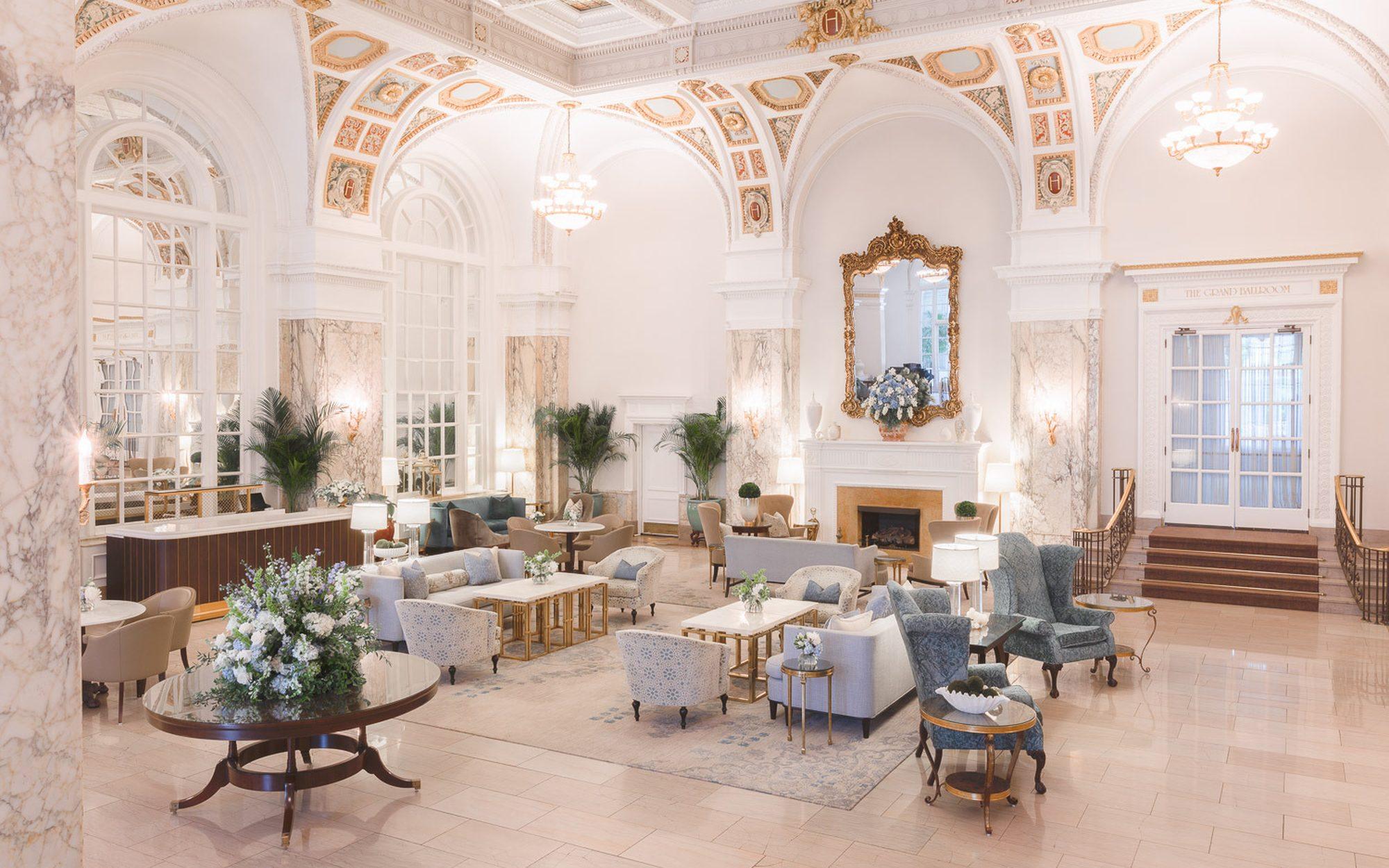 The lobby of the Hermitage Hotel in downtown Nashville.