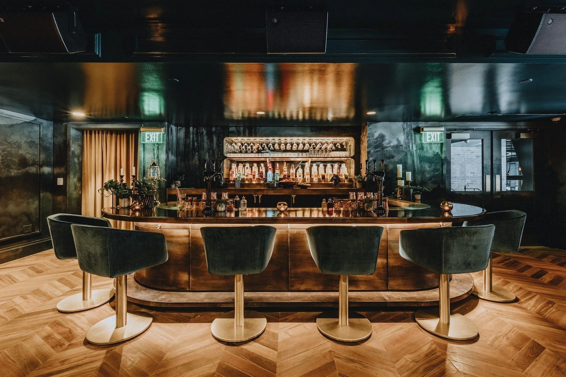 The cocktail bar at Twelve Thirty Club in Nashville.