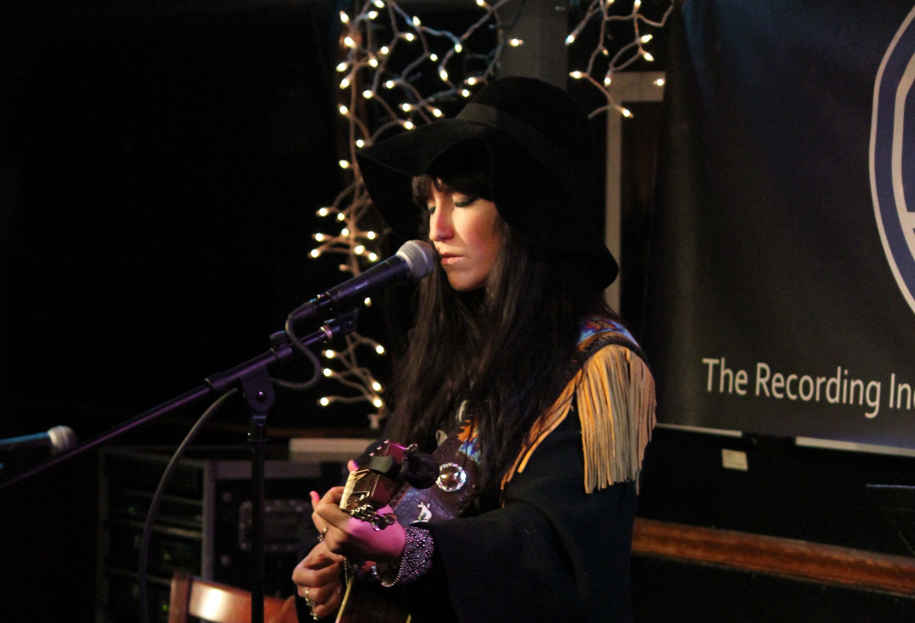 A live performance inside The Bluebird Cafe in Nashville.