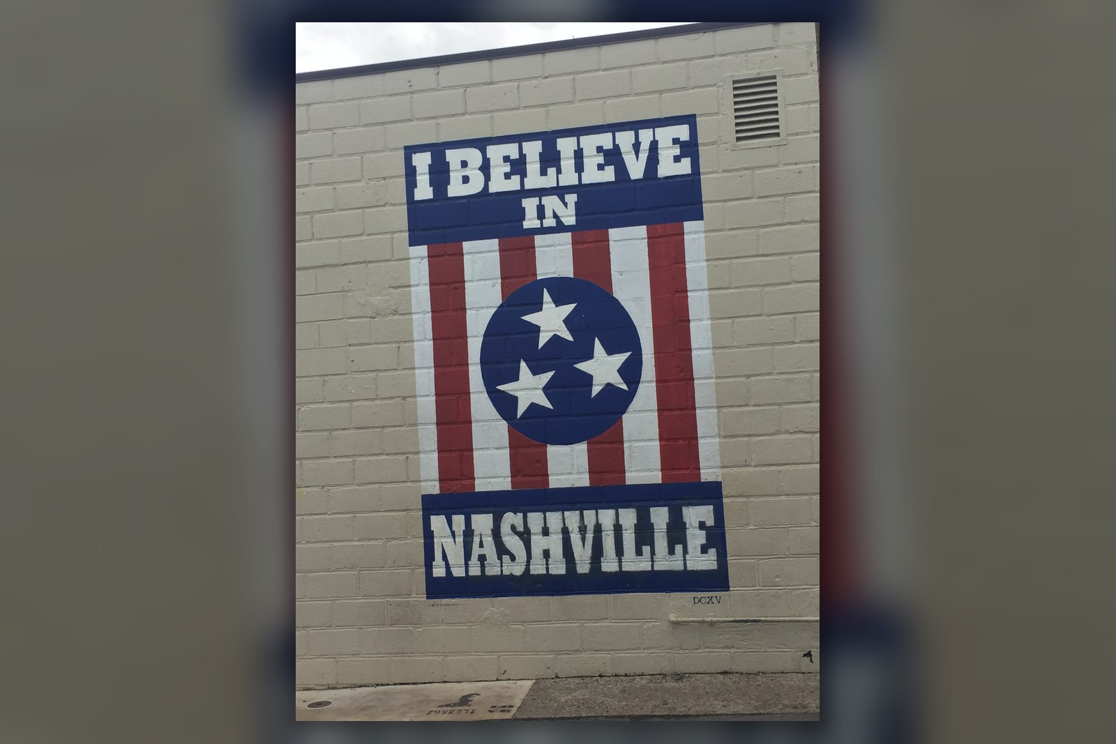 The I Believe in Nashville mural in the 12 South neighborhood.