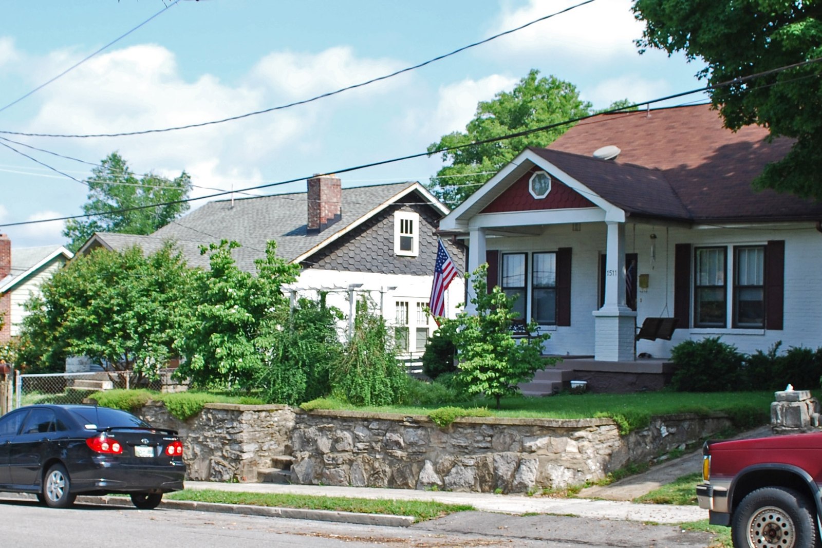 Historic houses on a leafy street in East Nashville.